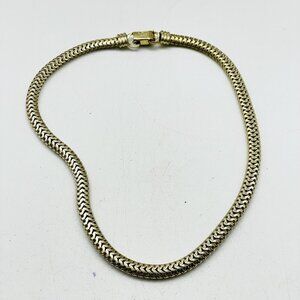 Vintage CORO Gold Tone Mesh Chain Necklace